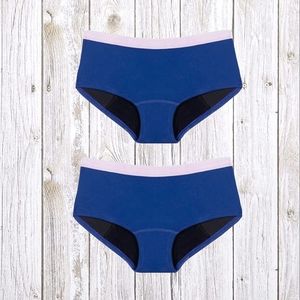 2 Pair Set THINX Super Shorty Period Panties Underwear Womens XS 0-2 BTWN 11-12